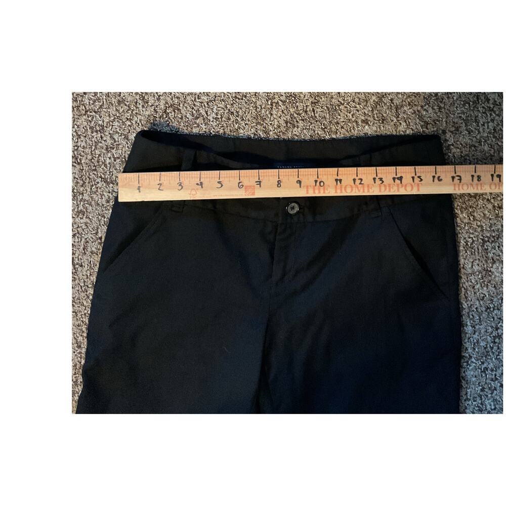 Banana Republic Martin Linen Pants Size 8 Black Straight Leg Work Pants - Picture 5 of 6